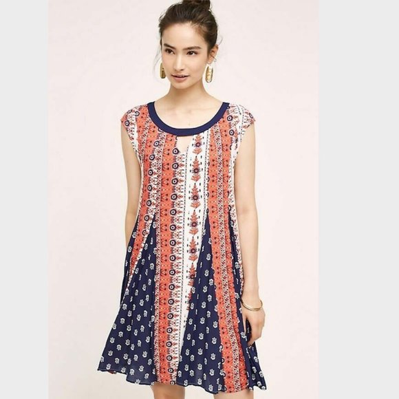 Anthropologie Maeve Patchwork Candace Swing Dress - Picture 1 of 2